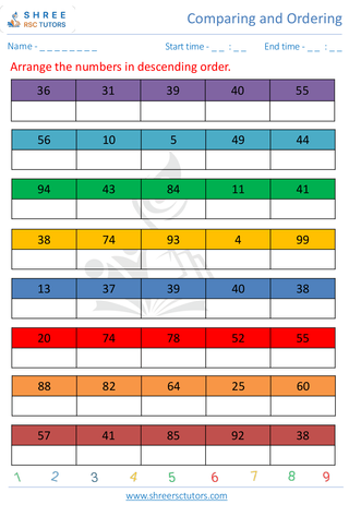 Ascending And Descending Numbers 6