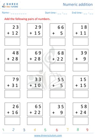 Vertical  Addition 6