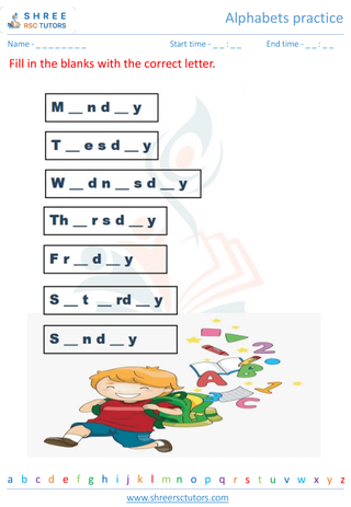 Alphabets Practice 11