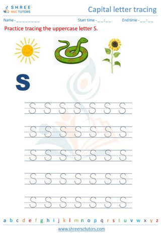 Capital  Letter Tracing 'S'