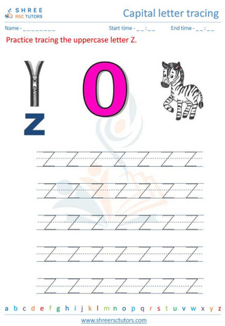Capital  Letter Tracing 'Z'