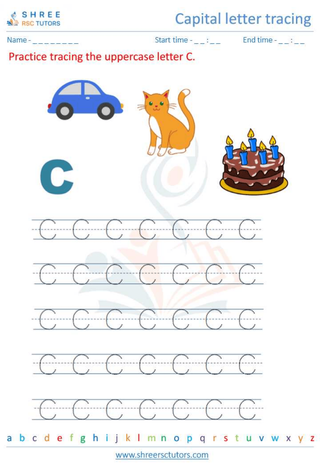 Capital  Letter Tracing 'C'