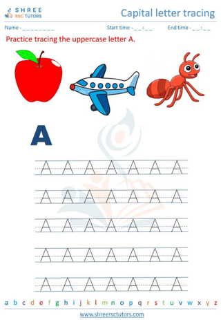 Capital Letter Tracing 'A'