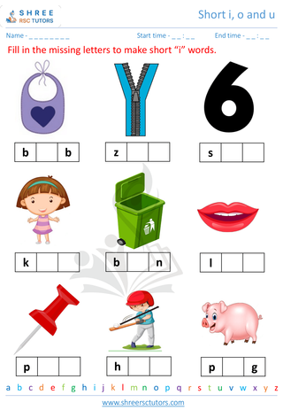 Short I, O And U   6