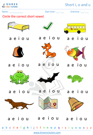 Short I, O And U   10