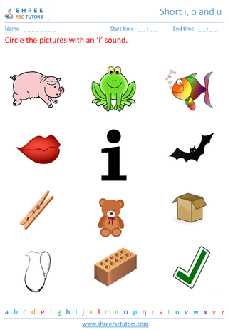 Short I, O And U    1