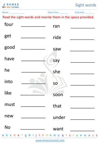 Sight Words 10