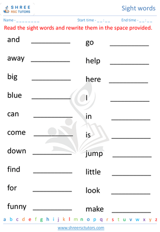 Sight Words 8