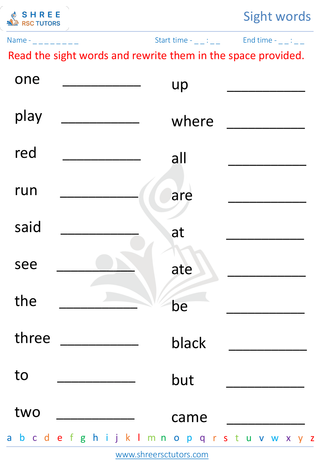 Sight Words 9