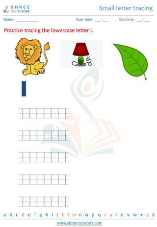 Small Letter Tracing 'l'