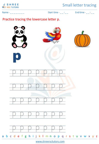 Small Letter Tracing 'p'