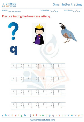 Small Letter Tracing 'q'