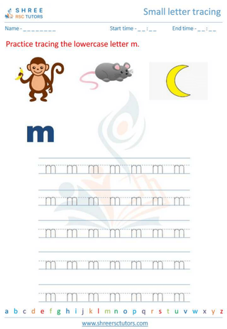 Small Letter Tracing 'm'