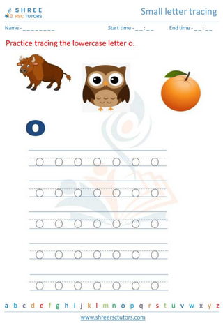 Small Letter Tracing 'o'