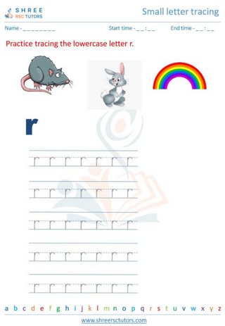 Small Letter Tracing 'r'