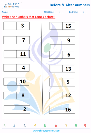 Before And After Numbers Lower Kindergarden 3