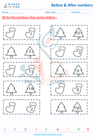 Before And After Numbers Lower Kindergarden 5