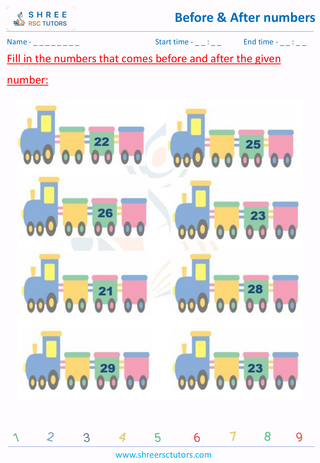 Before And After Numbers Lower Kindergarden 10