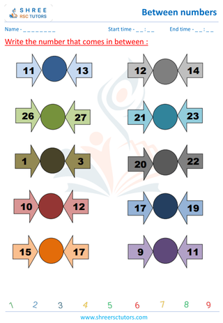 Between Numbers Lower Kindergarden 5