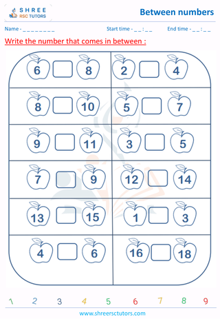 Between Number Lower Kindergarden 1