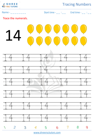 Tracing Numbers 14